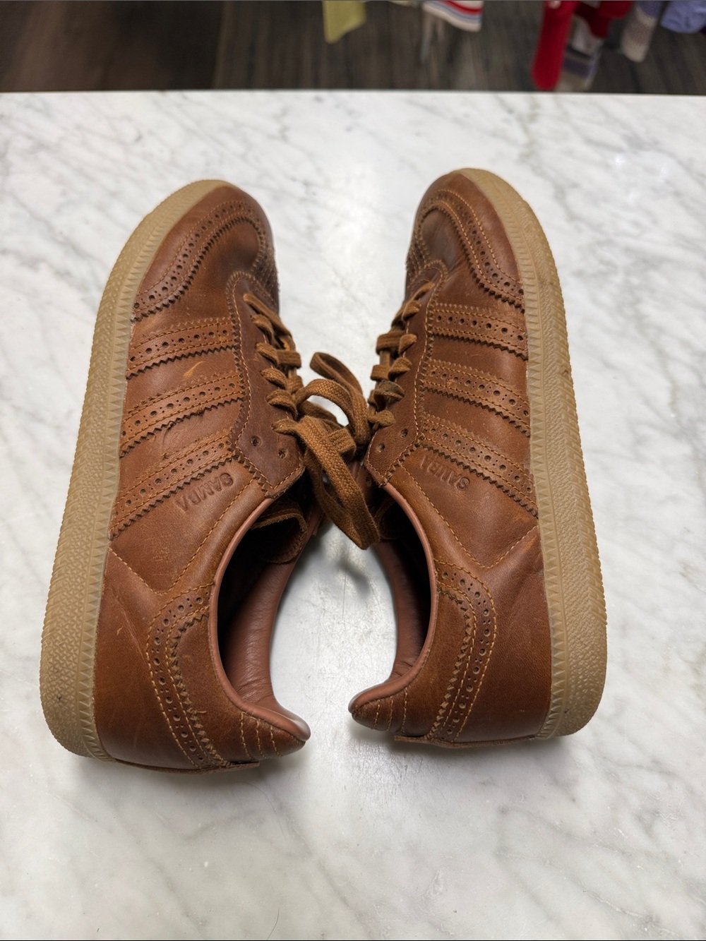Adidas Originals Samba OG Dust Rust Leather Sneaker Size US9.5 - Picture 8 of 11